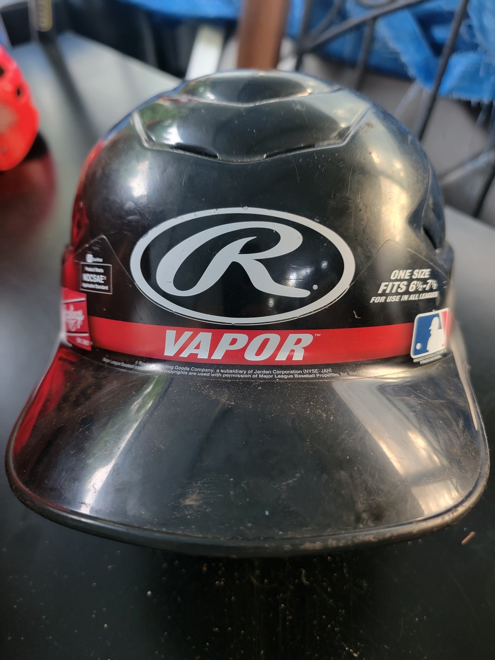 Rawlings Black and Red Vapor Batting Helmet